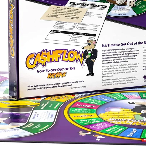 Vista 9 de Rich Dad Cashflow Juego de mesa How to Get Out of The Rat Race, versión para adultos y niños, divertidos y educativos juegos de aprendizaje