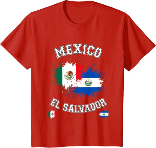 Vista 58 de Camiseta de recuerdo de la bandera vintage de El Salvador de México