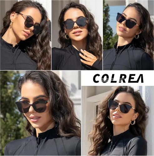 Vista 2 de Colrea Gafas de sol cuadradas clásicas para mujer sin marco modernas protección UV CL22001