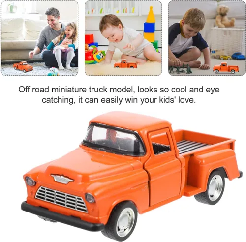 Vista 9 de TOYANDONA Figura pequeña en miniatura, modelo de camioneta, juguete para niños, regalo para decoración del hogar, exhibición de mesa, vehículo