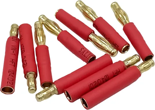Vista 4 de 5 pares de conectores de bala de 0.138 in a conector de bala de 0.157 in Banana Gold Plug sin adaptador de cable para RC Car Boat FPV ESC Motor
