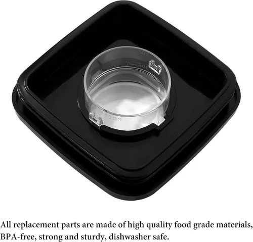 Vista 7 de Tapa cuadrada de licuadora y tapa central adecuada para Os-ter Os-terizer Blender Jar Fit para 4903 Os-ter Blender Square Jar Lid Replacements
