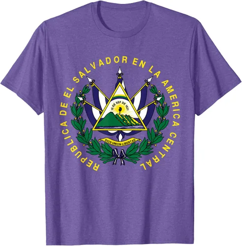 Vista 8 de amdesco Salvador Camisa, salvadoran Escudo de armas playera, mujer L, Blanco