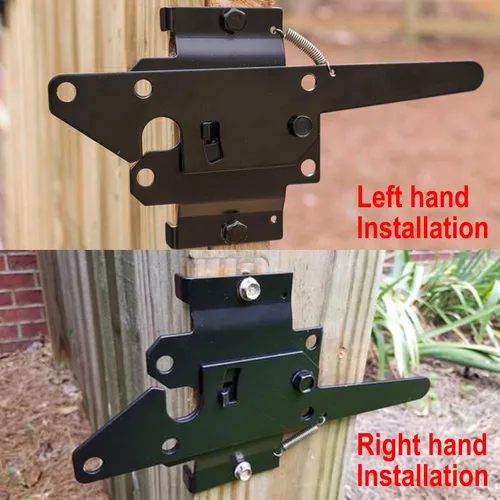 Vista 5 de JIAHOO Pestillo de puerta de montaje en poste para valla de madera, hardware de cierre automático resistente para puerta de piscina/jardín
