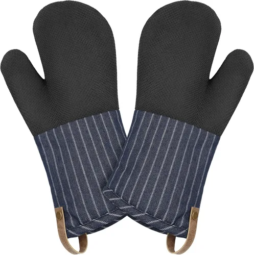 Vista 9 de Cuisinart Chambray - Guantes para horno de cocina, resistentes al calor Carbón