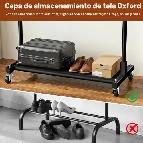 Vista 4 de Luxspire Perchero resistente de 350 libras, color negro