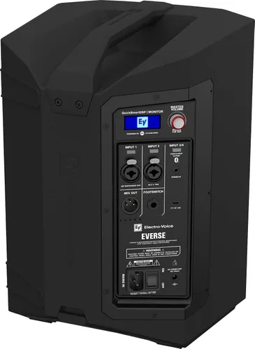 Vista 4 de Electro-Voice EVERSE - Altavoz compacto de 8 pulgadas, ligero, con batería de 2 vías, con audio Bluetooth y control (negro)