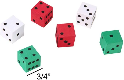 Vista 4 de ETA hand2mind Juego de dados de 3 colores ManipuLite, juego de 72 unidades de 5/8 pulgadas