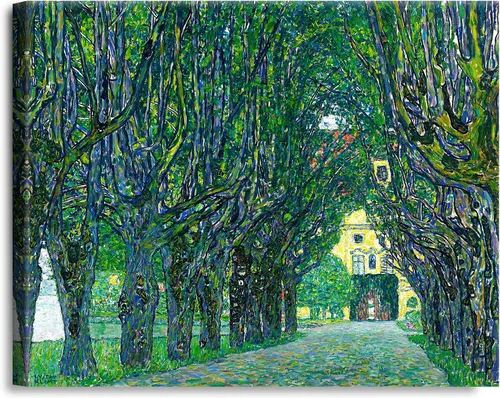 Vista 109 de A&T ARTWORK Avenue to Schloss Kammer por Gustav Klimt. Las reproducciones de arte clásico del mundo, impresiones en lienzo giclée para decoración