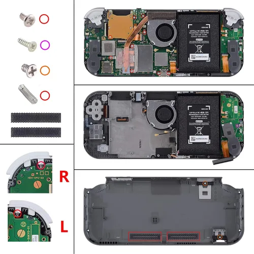 Vista 7 de eXtremeRate Carcasa de repuesto transparente rosa caramelo para Nintendo Switch Lite, carcasa para controlador de mano NSL con protector