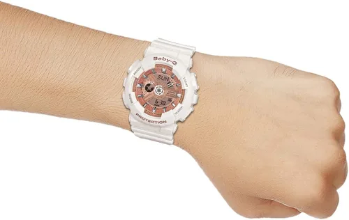 Vista 7 de Casio Baby-G BA-110 Blanco Rosa BA-110-7A1DR Blanco Rosa Rosa Rosa