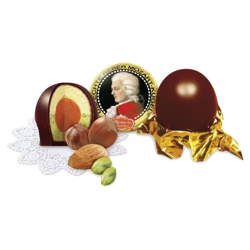 Vista 4 de REBER Mozart Kugel in Cello, bolsa de 8 piezas