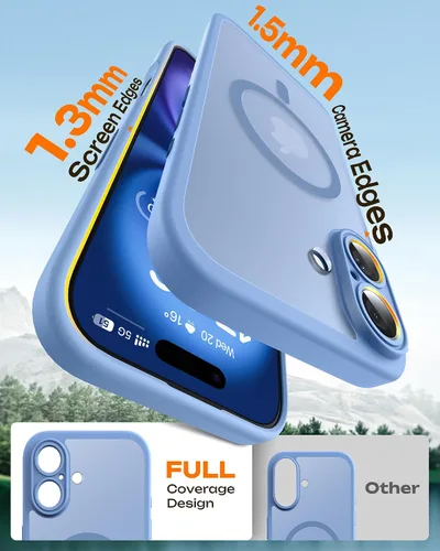 Vista 496 de TOCOL Funda para iPhone 11, compatible con Magsafe, protección completa de cámara, imanes integrados, protección contra caídas, funda translúcida