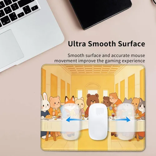 Vista 5 de 7.9”x9.5” Funny Non Slip Mouse Pad Cute Mousepad Office Desk Accessories for Computer Laptop Gamer Animal Dinner