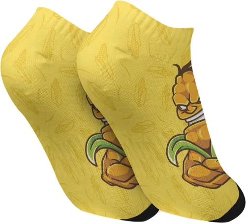 Vista 2 de devor Womens Cotton Socks Hidden Sock Women Cotton Ankle Socks Humor Angry Corn Socks