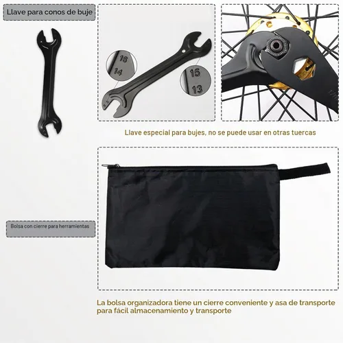 Vista 5 de Kit de herramientas para bicicleta, 8 herramientas profesionales de reparación de bicicletas para bicicleta de montaña con extractor de casetes 3