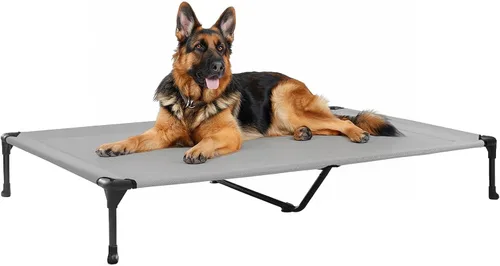 Vista 21 de Veehoo Cama elevada para perros medianos, para exteriores, cama elevada y refrescante para perros, cama para mascotas con malla transpirable, patas