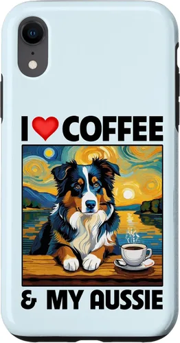 Vista 25 de Aussie Mom Dad Coffee Cup Australian Shepherd Dog Lovers Case for iPhone 17