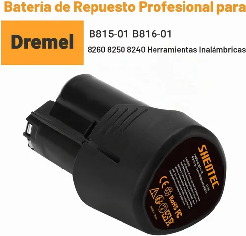 Vista 2 de Shentec Paquete de 2 baterías de 4000 mAh 12 V compatibles con Dremel 8240