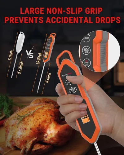 Vista 3 de ThermoPro TP15H - Termómetro de alimentos resistente al agua de lectura instantánea para cocinar, sonda de termómetro de carne digital
