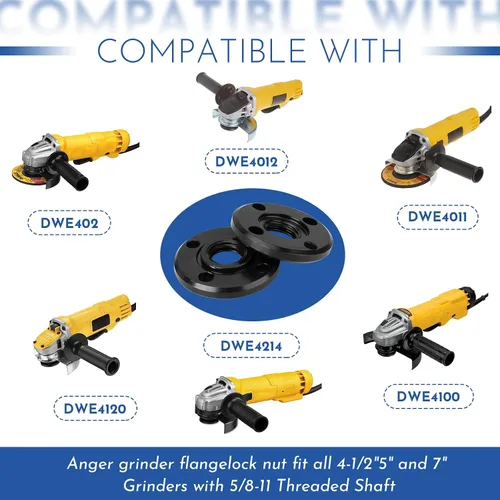 Vista 5 de N134467 tuerca de la amoladora angular compatible DCG414B, DCG413B, DWE402, DCG418X1, DCG414, 5/8-11 amoladora angular Piezas de repuesto de tuercas