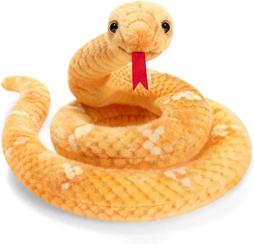 Vista 19 de Peluche de serpiente, animal de serpiente de peluche, serpientes de juguete pequeñas de 27 pulgadas para niños, animales de peluche gigantes, Negro