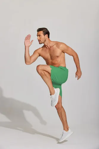 Vista 4 de COOFANDY Pantalones cortos de entrenamiento para hombre de 7 pulgadas, paquete de 2 pantalones cortos de entrenamiento ajustados de secado rápido