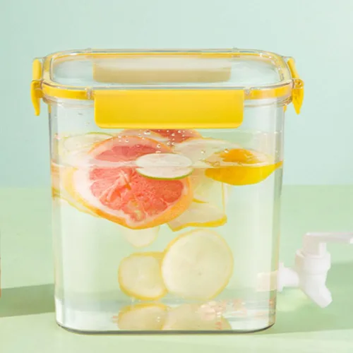 Vista 8 de LIFKOME 2 recipientes dispensadores de líquidos para fiestas, dispensador de bebidas, contenedor de agua con espita para refrigerador, jarra de agua