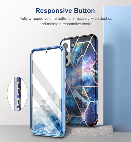 Vista 4 de SURITCH Funda para Samsung Galaxy S22 Plus, [protector de pantalla integrado] Protección de cuerpo completo a prueba de golpes, resistente, delgada