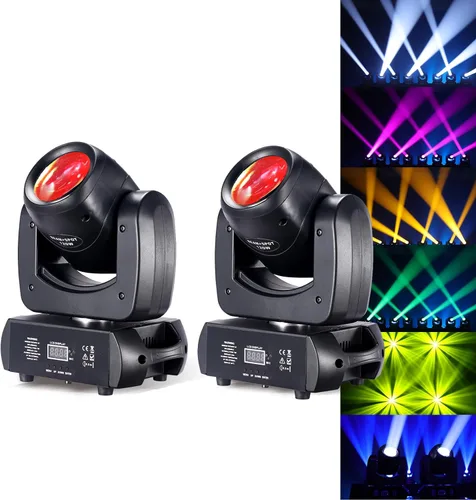 Vista 10 de 120W LED Cabeza Móvil Dj Luz Roto Prism Beam Etapa Luces 8 GOBOs 8 Colores DMX 512 12CH Sonido DJ Iluminación para Disco Fiesta Eventos Boda Etapa