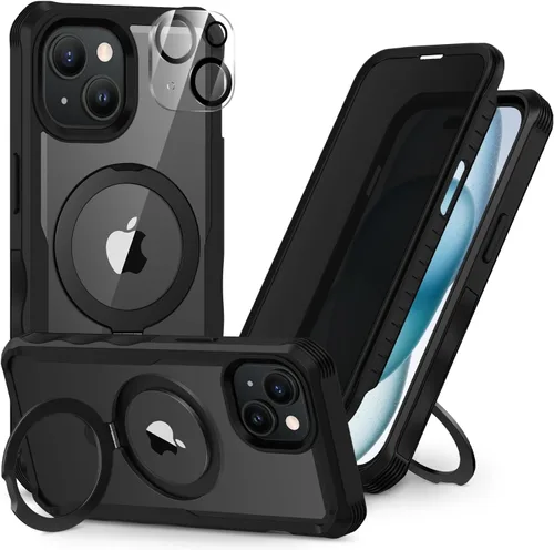 Vista 53 de CENHUFO Funda de privacidad para iPhone 11 Pro, funda de cuerpo completo con protector de pantalla de privacidad de vidrio templado 9H integrado