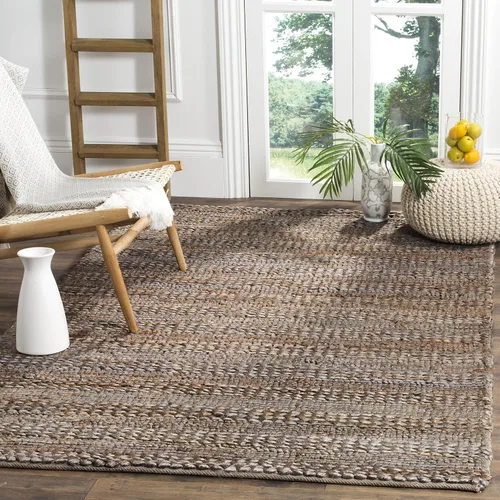 Vista 32 de SAFAVIEH Natural Fiber Collection - Alfombra decorativa de 2 x 3 pies, color lejía, yute hecho a mano, diseño trenzado tejido, ideal para entrada