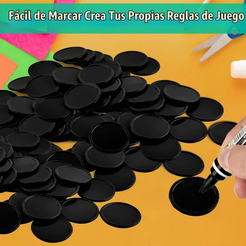 Vista 3 de Coopay Fichas de póquer de plástico de 1 1/2 pulgadas, contadores de aprendizaje, discos de conteo de fichas de bingo, marcadores para práctica