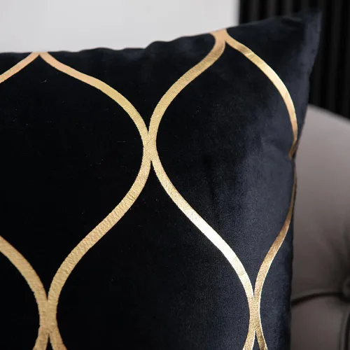 Vista 2 de DEZENE Fundas de almohada de terciopelo dorado de 16 x 16 pulgadas: paquete de 2 fundas de almohada cuadradas decorativas para dormitorio, sofá