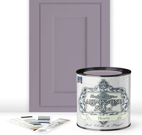 Vista 31 de Pintura TODO EN UNO, Abbey (gris cálido), Muestra de 8oz - Pintura duradera para gabinetes y muebles. Imprimación y capa superior incorporadas,