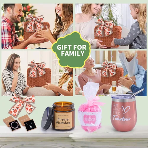 Vista 6 de Regalos de cumpleaños para mujeres: cesta de feliz cumpleaños para mujeres, amistad, mamá, hermana, esposa, novia, mejor amiga, hija