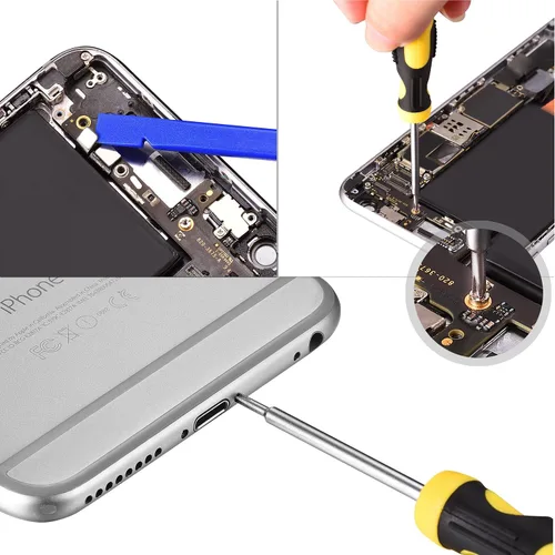 Vista 8 de (2309A-Small) Kit de herramientas desarmador de reparación para iPhone/ iPad/ iPod/ otros celulares (23 unidades)