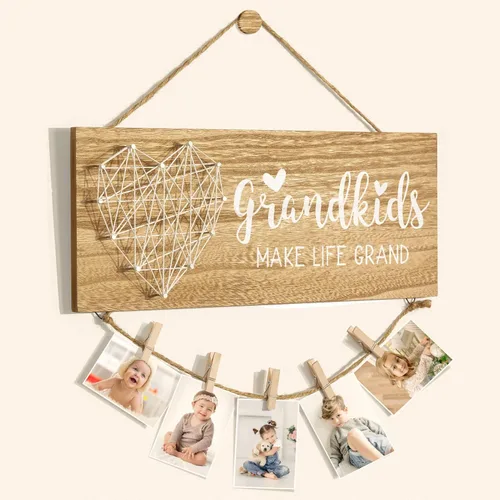 Vista 3 de Regalos para la abuela, regalos para el día de la madre, marco de fotos para abuela, regalo de cumpleaños para abuela de nieta nieto, nietos hacen