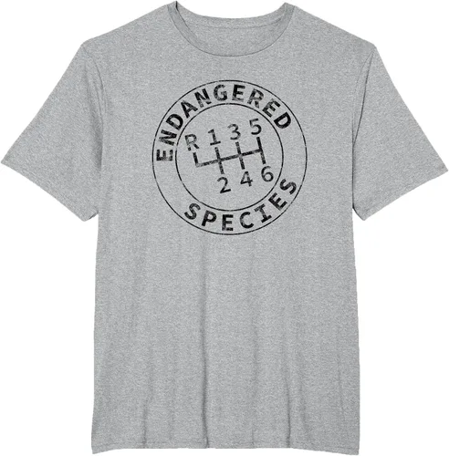 Vista 26 de Endangered Species Stick Shift Manual Transmission Drivers T-Shirt Baby Blue