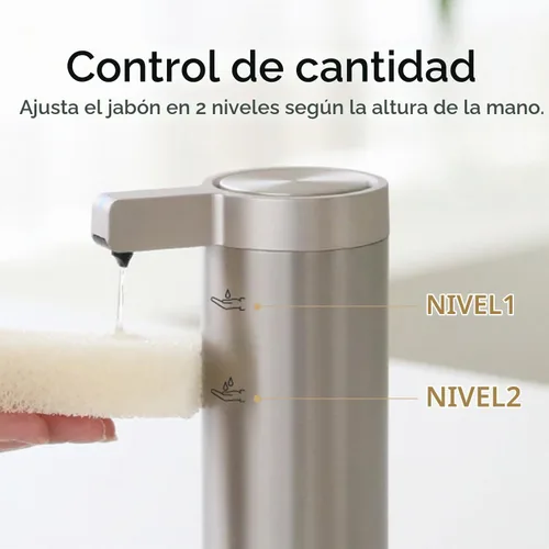 Vista 6 de mooas Dispensador automático de jabón líquido de acero inoxidable