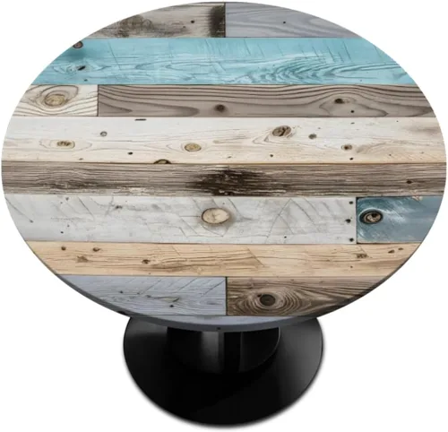 Vista 36 de Pardick Mantel redondo ajustable con borde elástico de 36 a 42 pulgadas, mantel ajustable para mesa redonda, mantel circular, impermeable, lavable