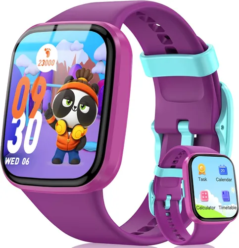 Vista 8 de Reloj inteligente para niños, no necesita aplicación/teléfono, pantalla táctil HD, rastreador de actividad física con frecuencia cardíaca, monitor
