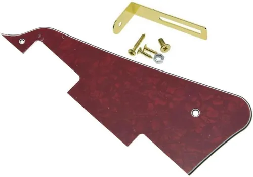 Vista 56 de KAISH Golpeador de guitarra Abalone Pearl LP con soporte negro para Epiphone Les Paul