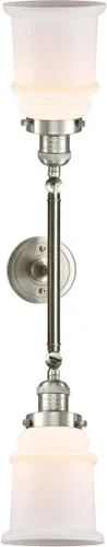 Vista 3 de Innovations 208-SN-G181-LED 2 luces vintage regulable LED accesorio de baño, níquel satinado cepillado