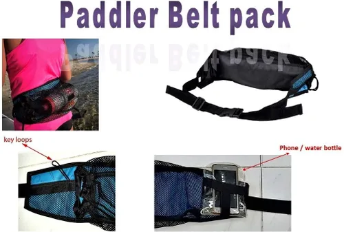 Vista 6 de SUP Paddleboard Kayak Keys Teléfono Botella de agua Cintura Riñonera Riñonera Hip Pack Bolsa de red de almacenamiento