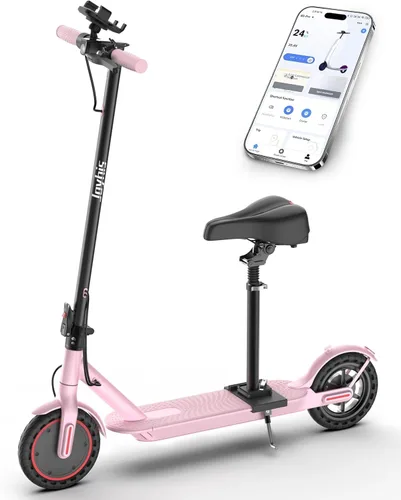 Vista 13 de Joyhis Electric Scooter for Adults with Seat, 19Mph Escooter, 15-21 Miles Range Scooters, 8.5"/10" Folding Scooters with APP Control, 350W/500W
