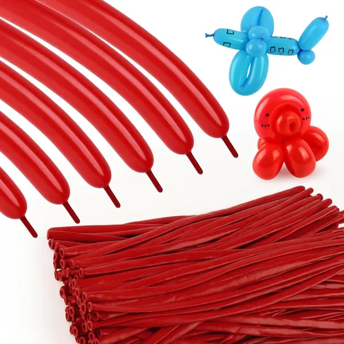 Vista 9 de Globos transparentes de 260 pulgadas largas, 100 piezas de látex giratorio