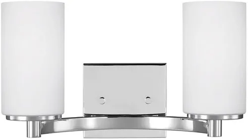 Vista 7 de Sea Gull Lighting 4439104-05 Hettinger - Luces de estilo de tocador de baño, acabado cromado