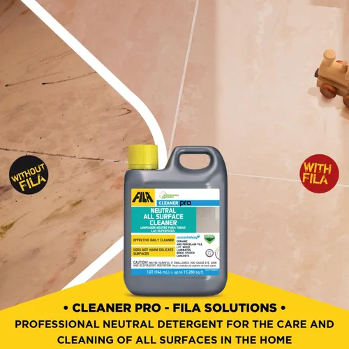 Vista 3 de FILA Surface Care Solutions, CLEANER PRO, limpiador neutro multiusos, altamente concentrado, hasta 40 lavados, 1 cuarto de galón