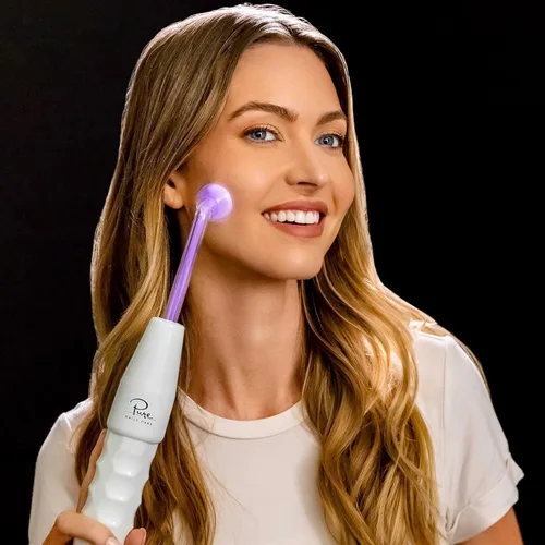 Vista 5 de Pure Daily Care NuDerma - Varita clínica portátil para terapia de la piel, máquina con 6 varitas de neón de fusión + argón, antienvejecimiento